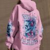 I AM A SWEET GIRL MESSY BUN SKULL ALL OVER PRINT HOODIE