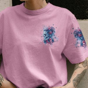 I AM A SWEET GIRL MESSY BUN SKULL ALL OVER PRINT T SHIRT (1)