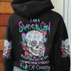 I AM A SWEET GIRL SKULL ROSE ALL OVER PRINT HOODIE