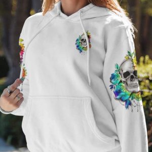 I AM A SWEET GIRL SKULL TIE DYE SKULL ALL OVER PRINT HOODIE (1)