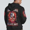 I AM AN AMERICAN FIRE SKULL FLAG ALL OVER PRINT HOODIE