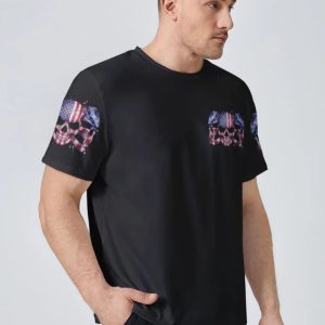 I AM AN AMERICAN SKULL ALL OVER PRINT T SHIRT
