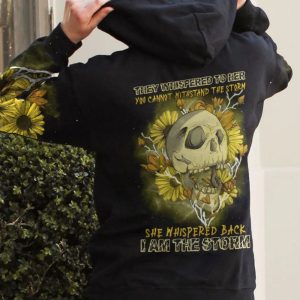 I AM THE STORM FLOWER SKULL ALL OVER PRINT HOODIE