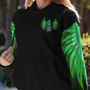I AM WHO I AM GREEN REAPER WINGS ALL OVER PRINT HOODIE (1)