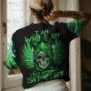 I AM WHO I AM GREEN REAPER WINGS ALL OVER PRINT T SHIRT