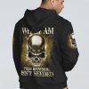 I AM WHO I AM VAMPIRE METAL SKULL ALL OVER PRINT HOODIE