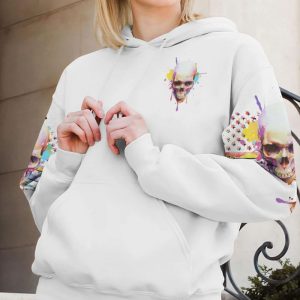 I AM WHO I AM WATERCOLOR SKULL ALL OVER PRINT HOODIE (1)