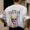 I AM WHO I AM WATERCOLOR SKULL ALL OVER PRINT T SHIRT