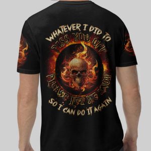 I CAN DO IT AGAIN FIRE SKULL ALL OVER PRINT T SHIRT