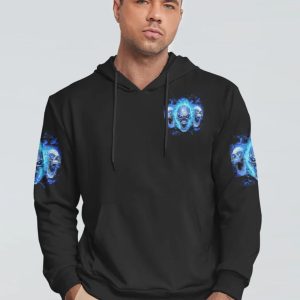  I CAN FIX STUPID 3 FIRE SKULL ALL OVER PRINT HOODIE