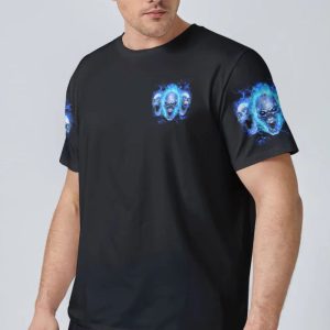  I CAN FIX STUPID 3 FIRE SKULL ALL OVER PRINT T SHIRT