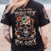 I CAN GO FROM REGULAR B SKULL FLOWER ALL OVER PRINT T SHIRT