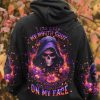 I CAN KEEP MY MOUTH SHUT SKULL ALL OVER PRINT HOODIE
