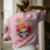 I DIDN'T BECOME A B SUGAR SKULL FLOWER ALL OVER PRINT T SHIRT
