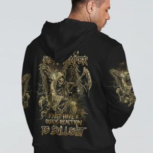 I DON'T HAVE A SHORT TEMPER REAPER ALL OVER PRINT HOODIE