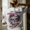 I DON'T NEED A M SKULL FLOWER ALL OVER PRINT T SHIRT