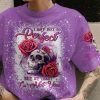 I MAY NOT BE PERFECT SKULL ROSES ALL OVER PRINT T SHIRT