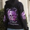 I NEED A BF A SKULL BUTTERFLY ALL OVER PRINT HOODIE