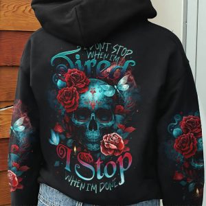 I STOP WHEN I'M DONE ALL OVER PRINT HOODIE