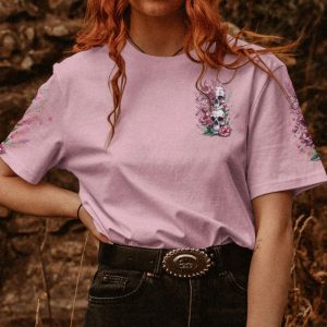  I TRY TO AVOID DRAMA FLOWERS SKULL ALL OVER PRINT T SHIRT (1)