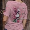I TRY TO AVOID DRAMA FLOWERS SKULL ALL OVER PRINT T SHIRT