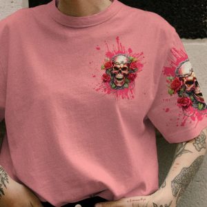 I'M A B DON'T TRY ME ROSE SKULL ALL OVER PRINT T SHIRT (1)
