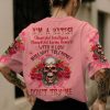 I'M A B DON'T TRY ME ROSE SKULL ALL OVER PRINT T SHIRT