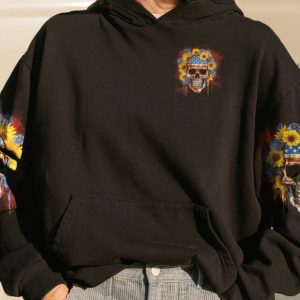  I'M A B DON'T TRY ME SUNFLOWER SKULL FLAG ALL OVER PRINT HOODIE (1)