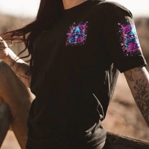  I'M A GOOD PERSON SKULL LADY ALL OVER PRINT T SHIRT (1)