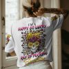 I'M A HAPPY GO LUCKY SUNFLOWER SKULL ALL OVER PRINT T SHIRT