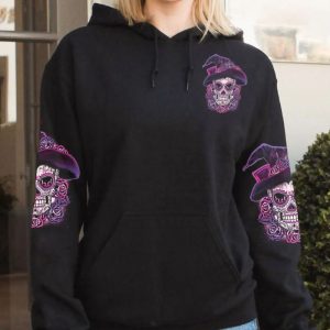 I'M ALWAYS A WITCH SUGAR SKULL ALL OVER PRINT HOODIE (1)