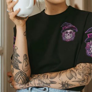 I'M ALWAYS A WITCH SUGAR SKULL ALL OVER PRINT T SHIRT (1)