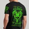 I'M NEVER ALONE SKULL DEMON ALL OVER PRINT T SHIRT