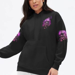 I'M NOT A B SKULL ROSE ALL OVER PRINT HOODIE (1)