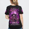 I'M NOT A B SKULL ROSE ALL OVER PRINT T SHIRT