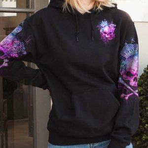  I'M NOT A PRINCESS I'M THE FCKING QUEEN ALL OVER PRINT HOODIE (1)