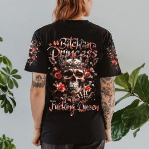 I'M NOT A PRINCESS SKULL ALL OVER PRINT T SHIRT