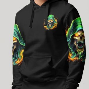 I'M NOT ANTI SOCIAL ANGRY REAPER GREEN ALL OVER PRINT HOODIE (1)