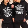 Funny Best Friend Hoodie We Are Best Friend Because   Funny Gift For Friend