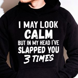 Funny Hoodie I May Look Calm But In My Head Funny Gift