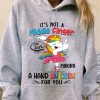 Funny Hoodie It's Not A Middle Finger Unicorn Design Funny Gift