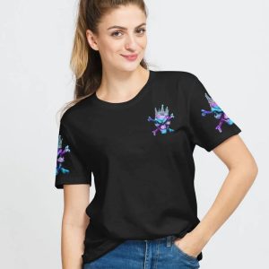  I'M FKING QUEEN SKULL BONES ALL OVER PRINT T SHIRT (1)