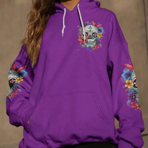 I'M JUST A SWEETHEART WITH A TEMPER ALL OVER PRINT HOODIE (1)