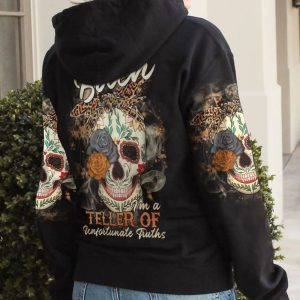 I'M NOT A B I'M A TELLER SUGAR SKULL ALL OVER PRINT HOODIE