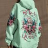 I'M THE F QUEEN SKULL ALL OVER PRINT HOODIE