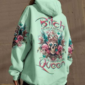 I'M THE F QUEEN SKULL ALL OVER PRINT HOODIE