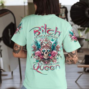I'M THE F QUEEN SKULL ALL OVER PRINT T SHIRT