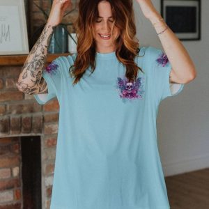  I'M THE F QUEEN SKULL WINGS ALL OVER PRINT T SHIRT (1)