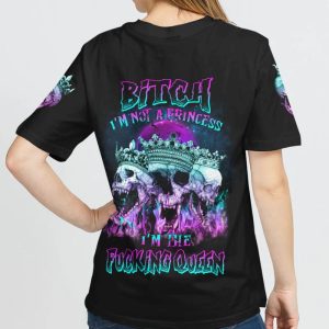 I'M THE FKING QUEEN SKULL ALL OVER PRINT T SHIRT