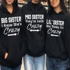 Matching Sister Hoodie Big Mid Lil Sister She Thinks I'm Crazy Gift For Sister